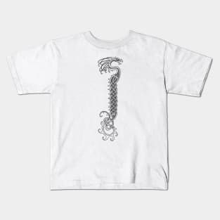 Celtic Serpent - Line Art Kids T-Shirt